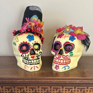 Mr & Mrs Skelly sugar skull set